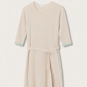Belt Ribbed Mango Dress